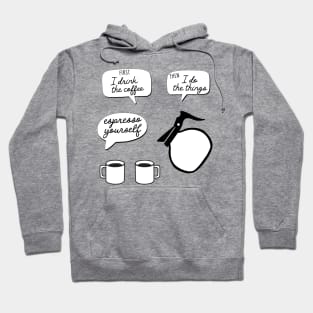 coffee talk (text) Hoodie